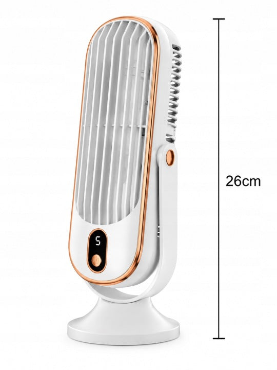 WENTYLATOR BIURKOWY MINI AKUMULATOROWY BEZPRZEWODOWY USB C MOCNY 5W
